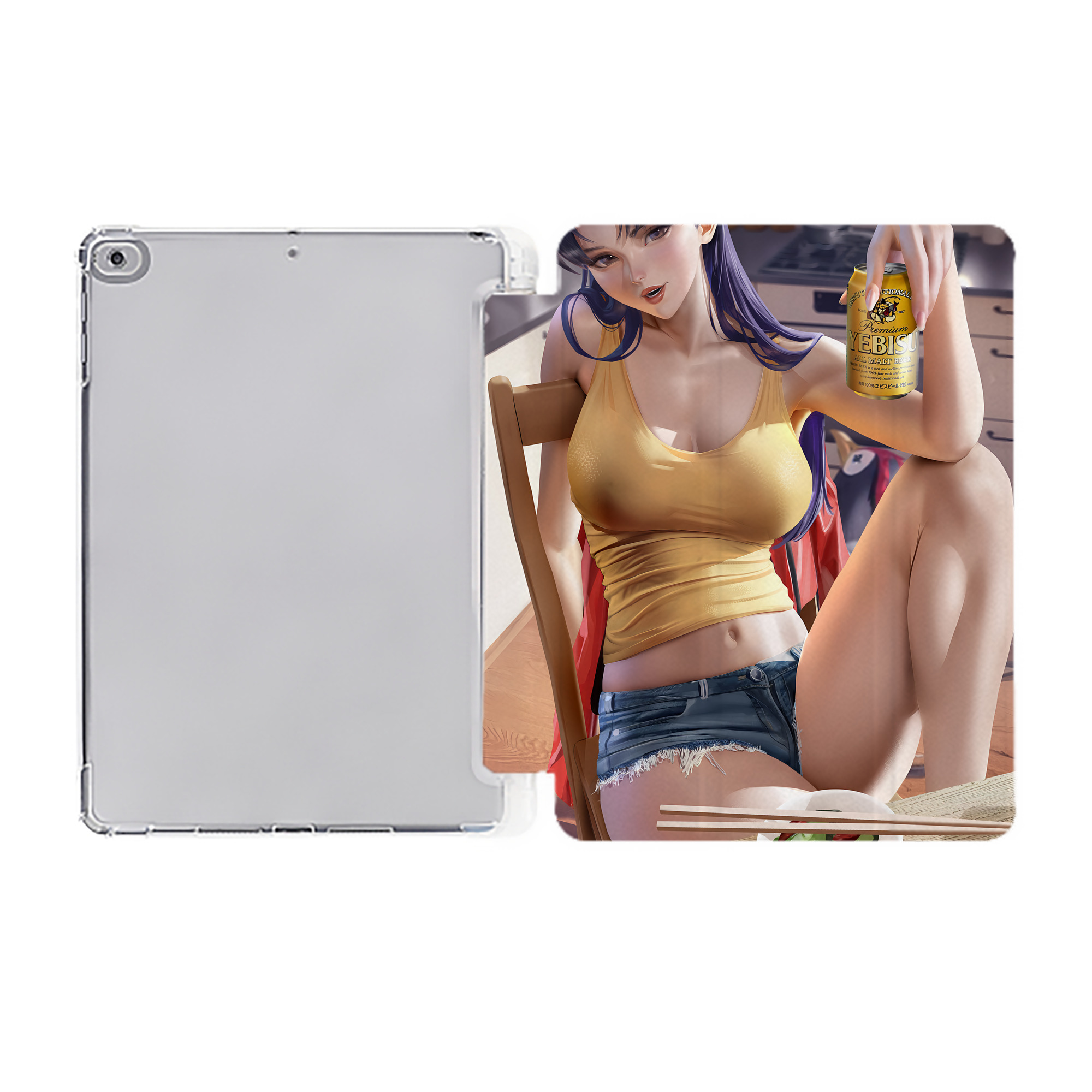 （画像用） EVA 新世紀エヴァンゲリオン IPad ケース ペン収納付き 三つ折りスタンド PUレザー×シリコン 対応機種9.5/10.5/10.9インチ
